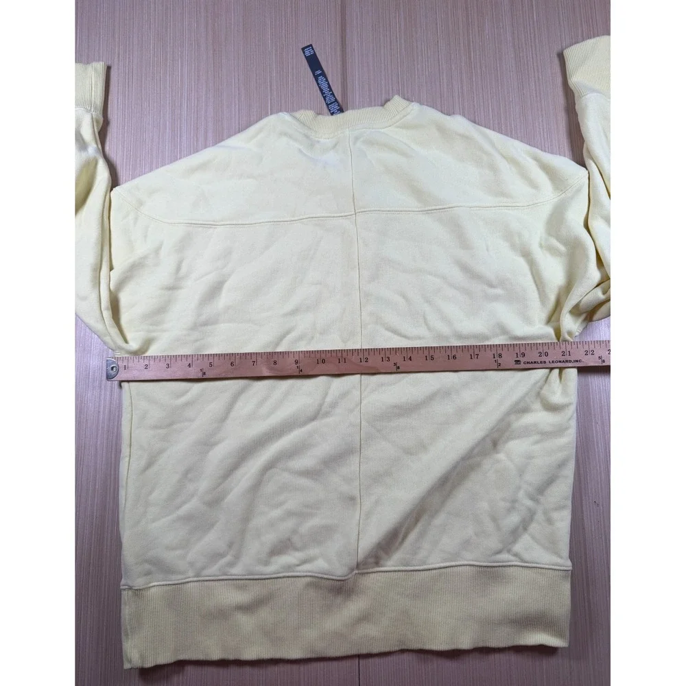 Vuori Sedona Weekender Sweatshirt Womens Small Yellow Cotton French Terry Lined - Picture 5 of 5